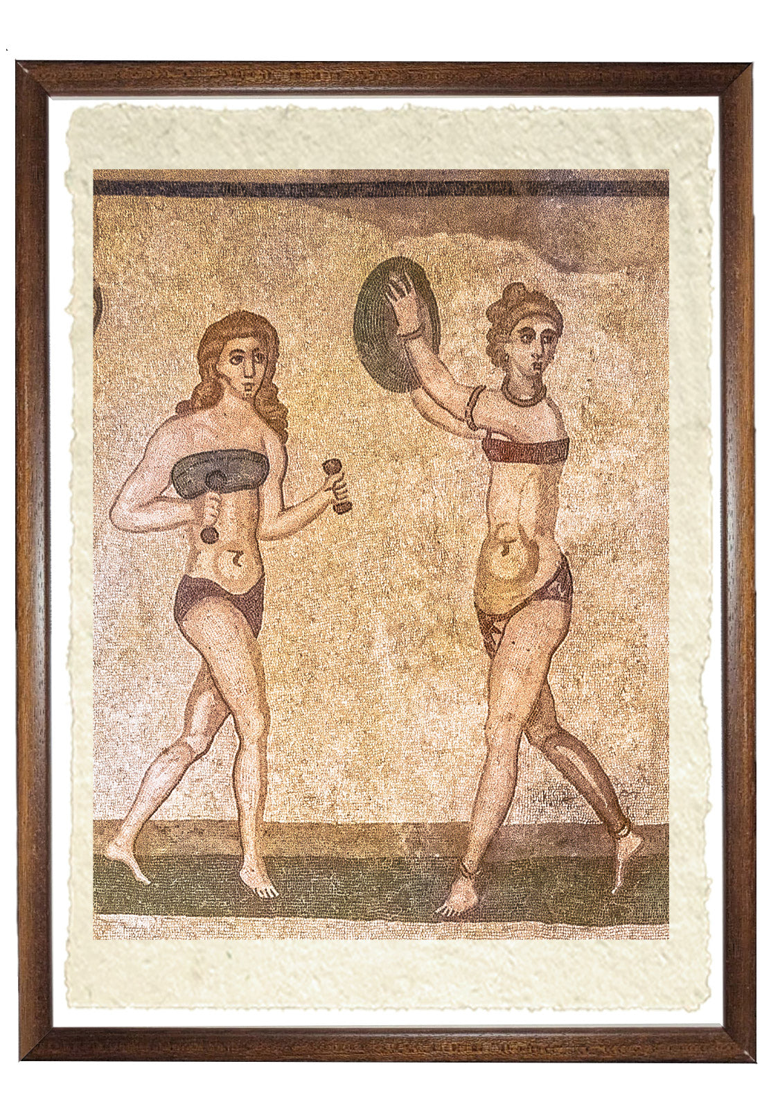 Women in bikinis, detail from Roman Villa del Casale