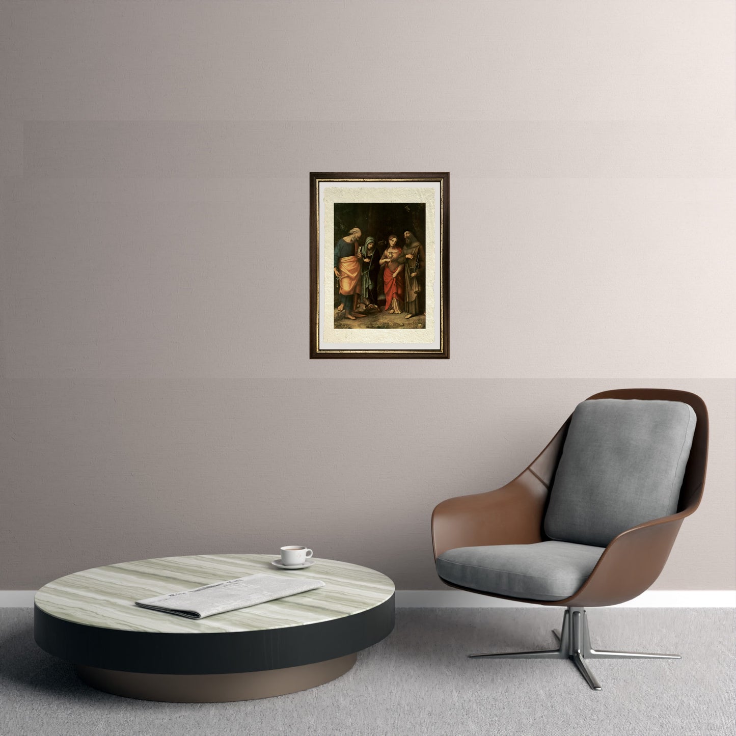 Quattro santi - Correggio - Antonio Allegri su pregiata carta Amalfi