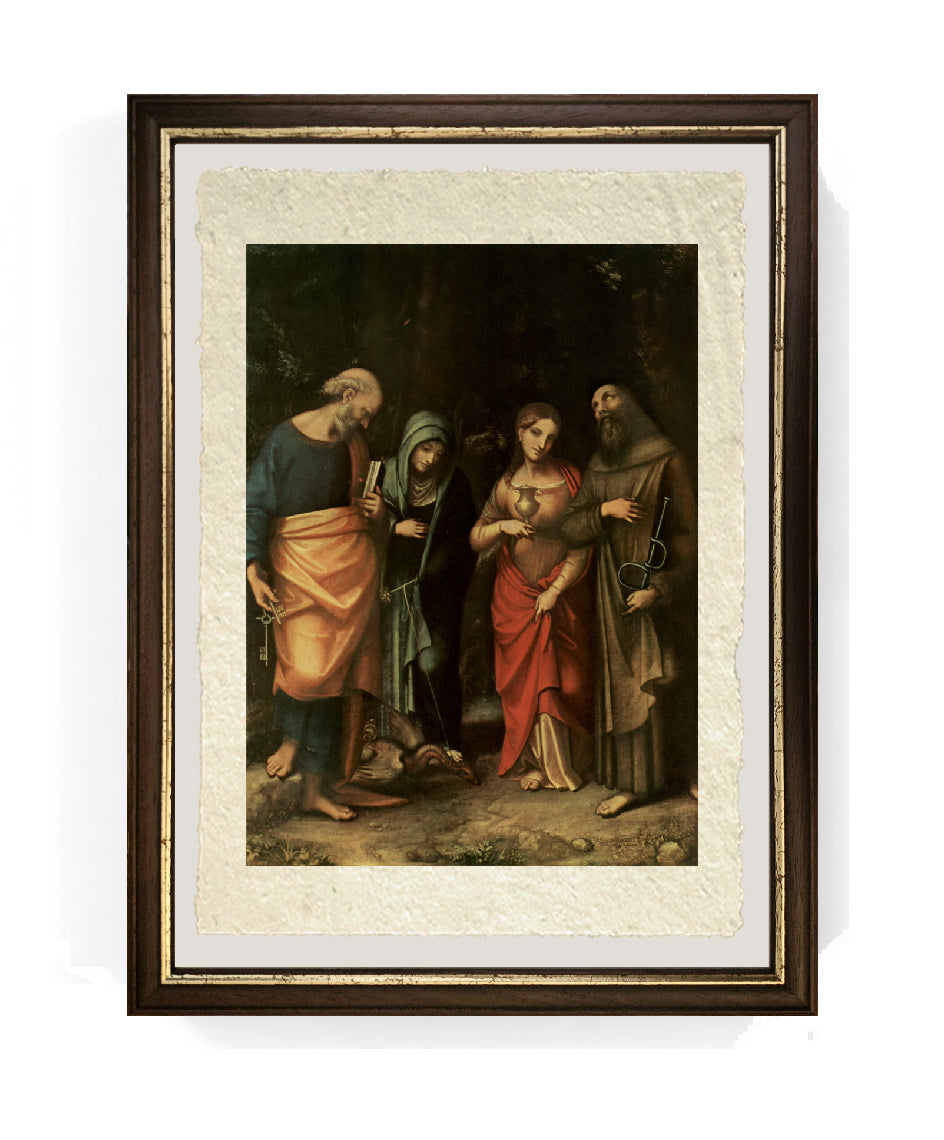 Quattro santi - Correggio - Antonio Allegri su pregiata carta Amalfi