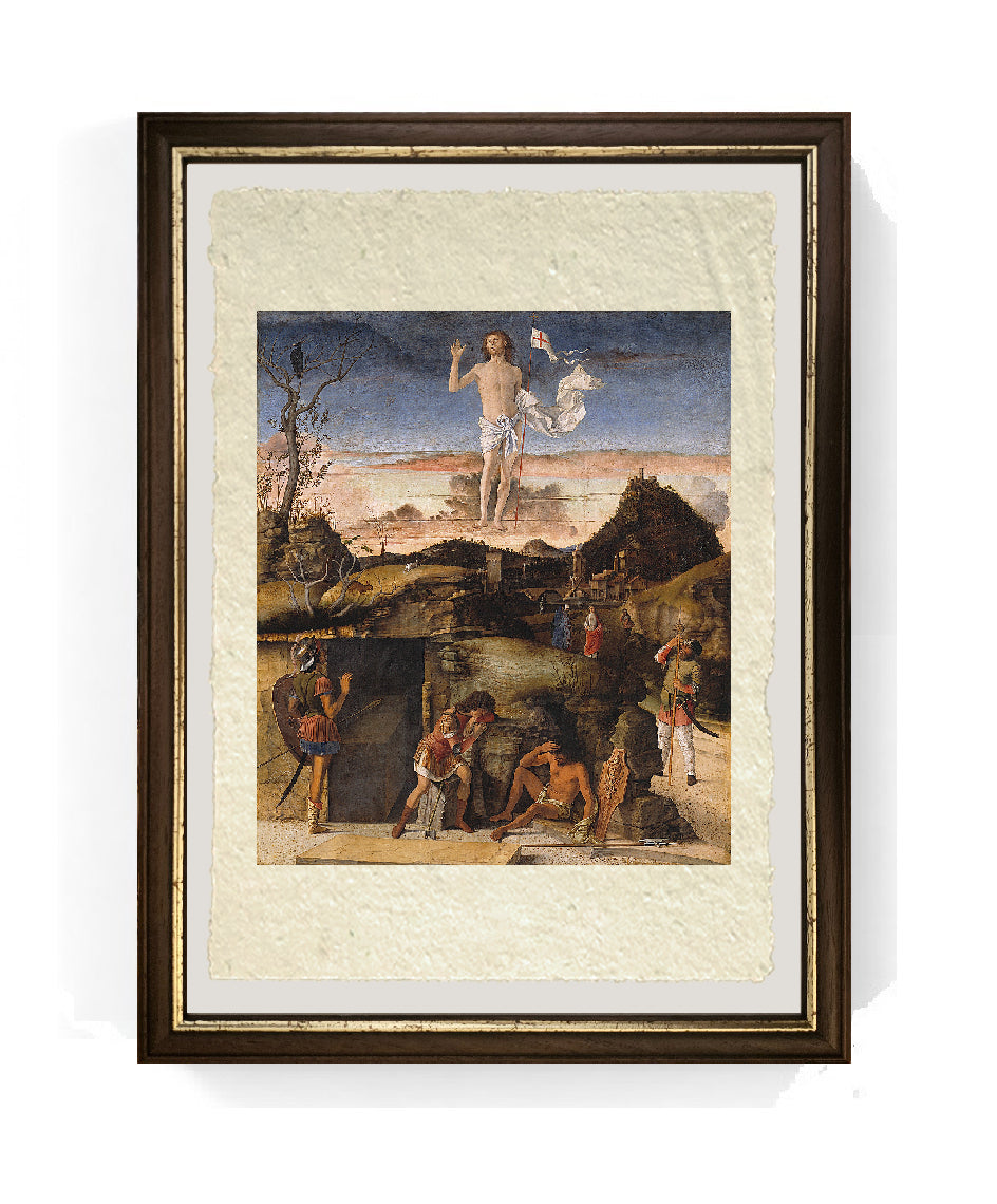 Resurrezione di Cristo - Giovanni Bellini su pregiata carta Amalfi