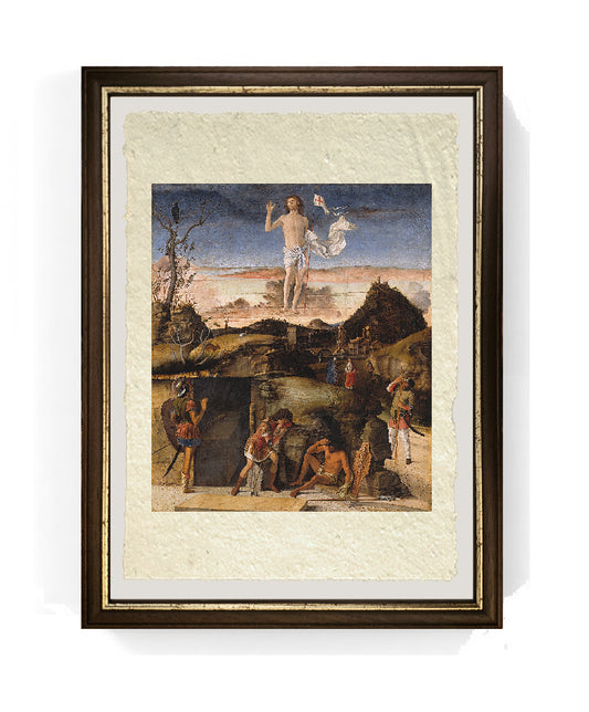 Resurrezione di Cristo - Giovanni Bellini su pregiata carta Amalfi