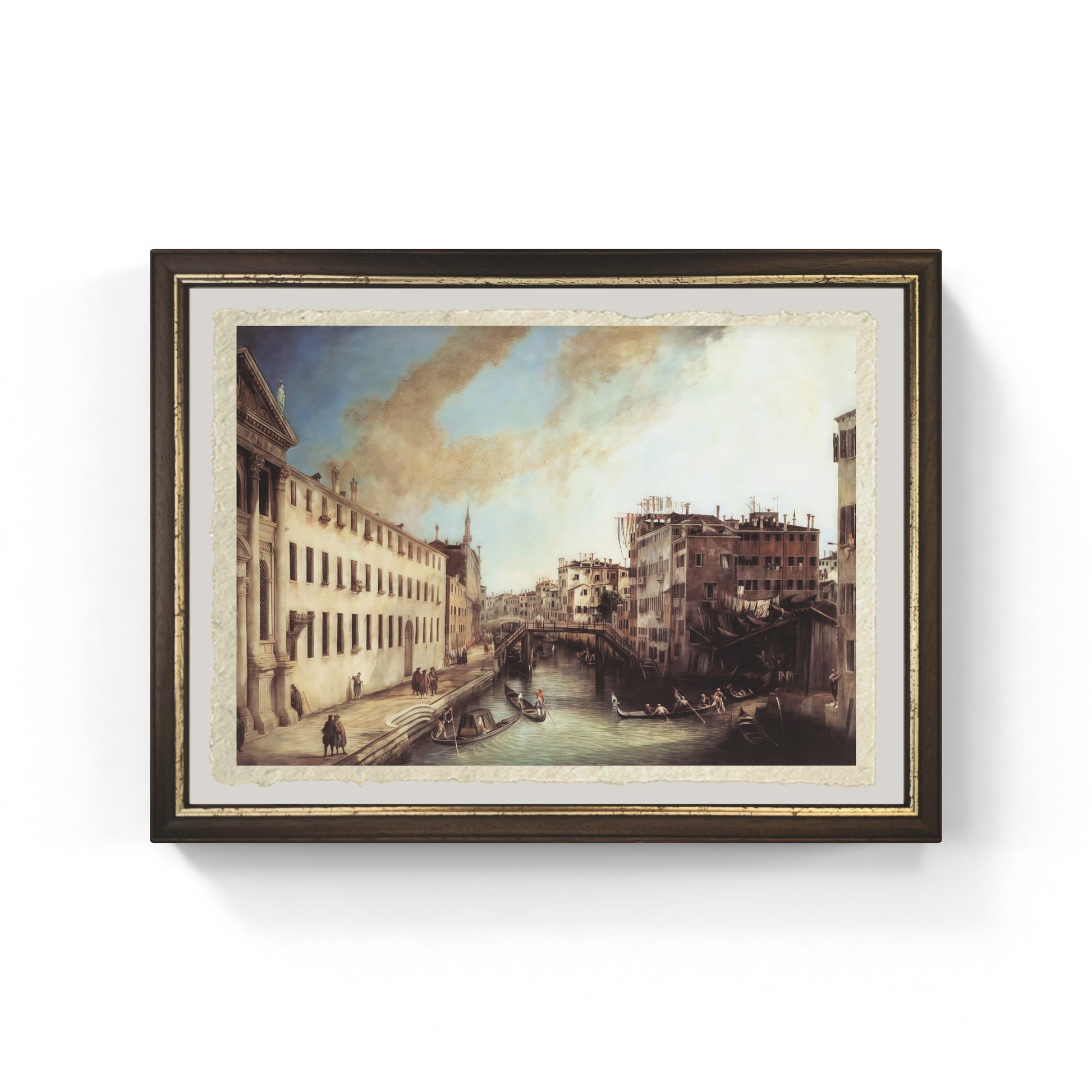 Rio dei Mendicanti di Giovanni Antonio Canal detto Canaletto su carta Amalfi