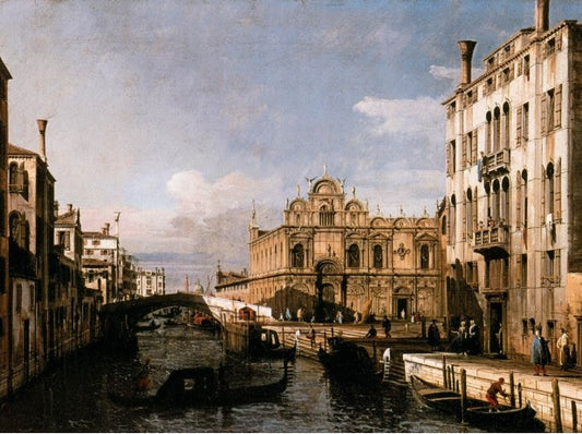Rio dei Mendicanti with the School of San Marco - Bernardo Bellotto