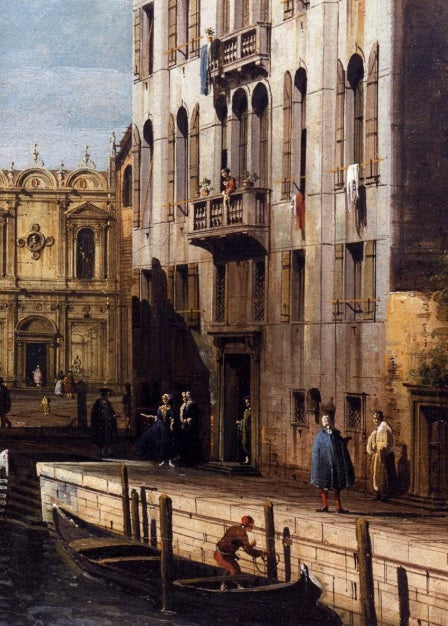 Rio dei Mendicanti with the School of San Marco (detail) - Bernardo Bellotto