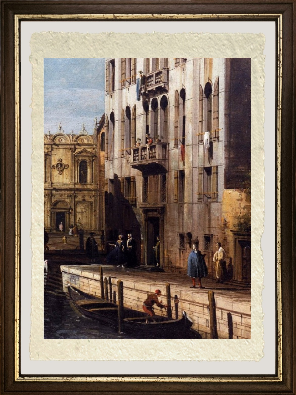 Rio dei Mendicanti with the School of San Marco (detail) - Bernardo Bellotto