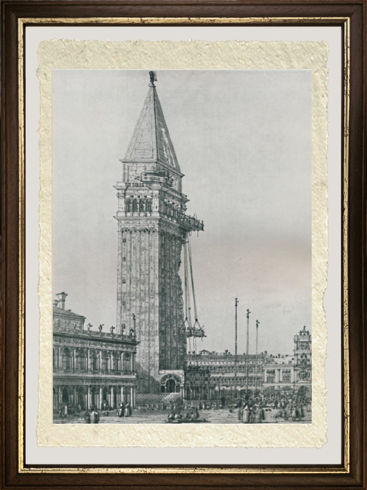 Repair of the bell tower - Giovanni Antonio Canal known as Canaletto