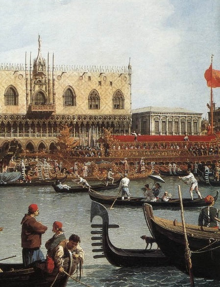 Ritorno del Bucintoro al Molo il giorno dell'Ascensione (dettaglio) - Giovanni Antonio Canal detto Canaletto