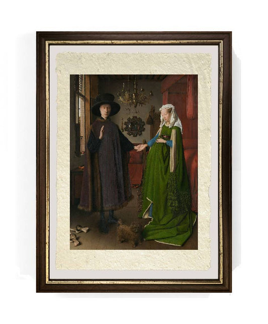Ritratto dei coniugi Arnolfini - Jan van Eyck su pregiata carta Amalfi