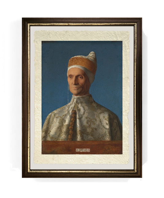 Ritratto del Doge Leonardo Loredan - Giovanni Bellini su pregiata carta Amalfi