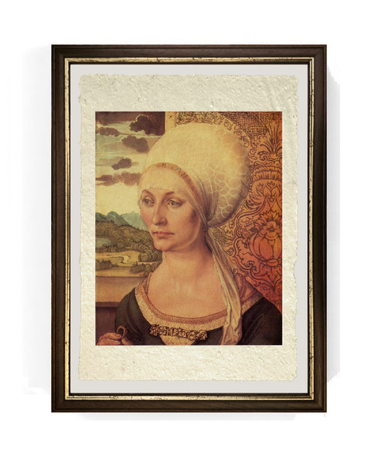 Ritratto di Elspeth Tucher - Albrecht Dürer su pregiata carta Amalfi