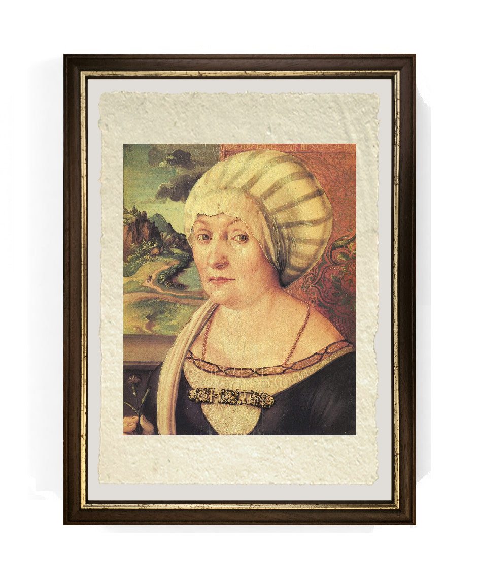 Ritratto di Felicitas Tucher - Albrecht Dürer su pregiata carta Amalfi