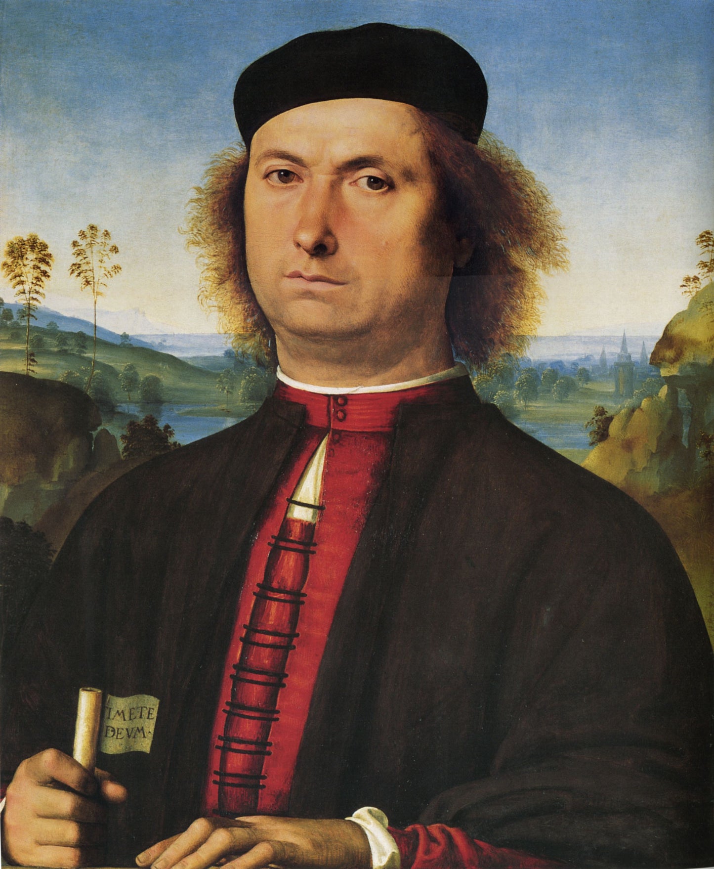 Ritratto di Francesco delle Opere - Perugino - Pietro Vannucci su pregiata carta Amalfi