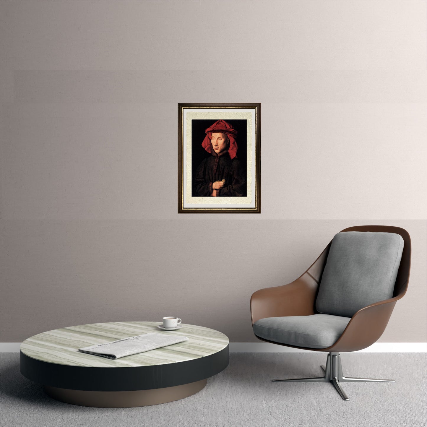 Ritratto di Giovanni Arnolfini - Jan van Eyck su pregiata carta Amalfi