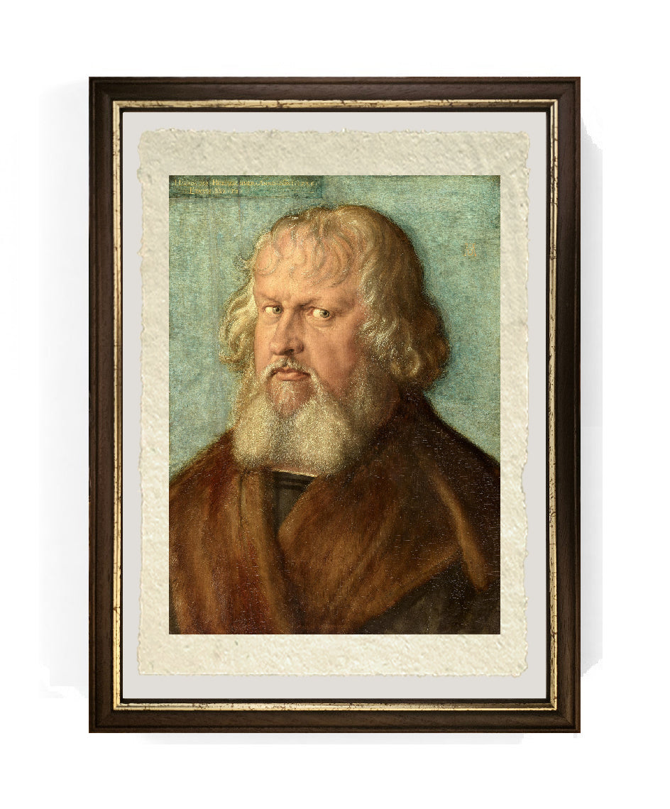 Ritratto di Hieronymus Holzschuher - Albrecht Dürer su pregiata carta Amalfi