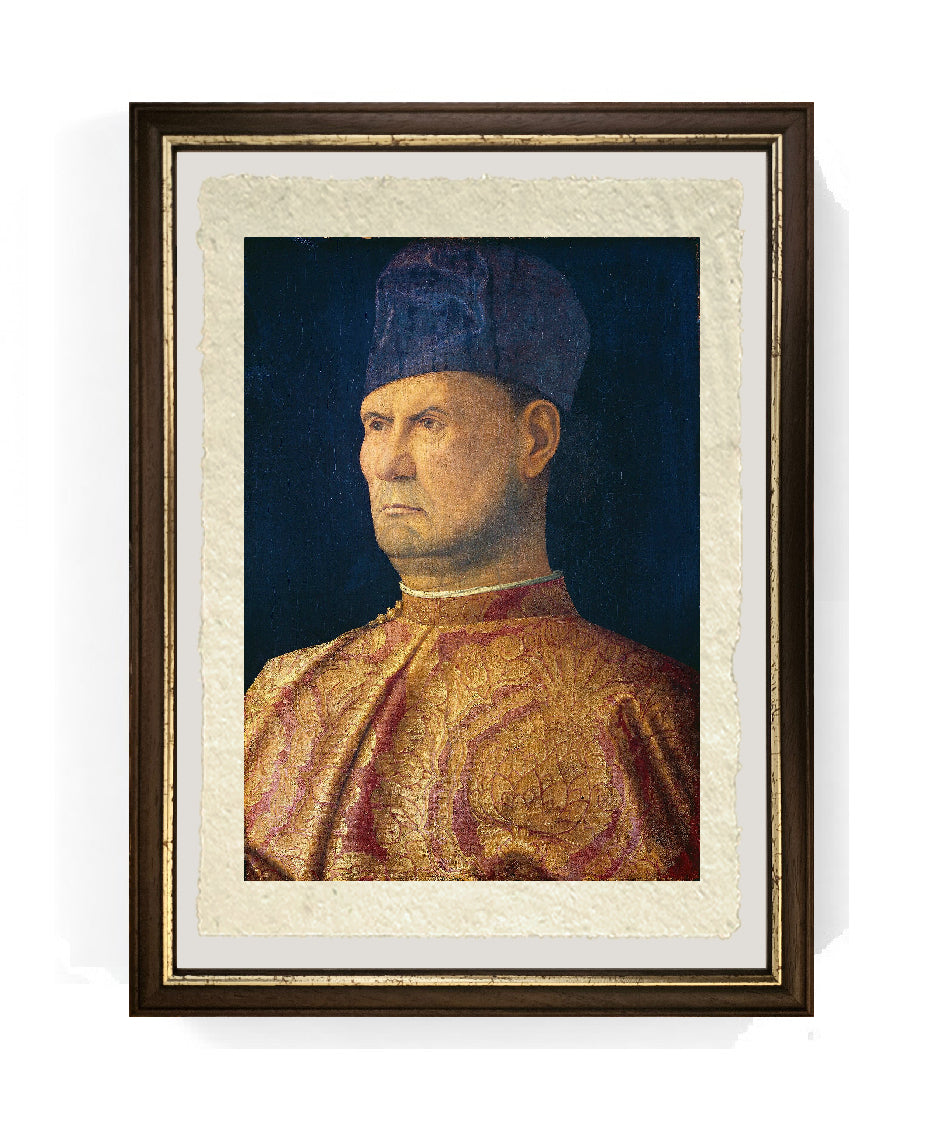 Ritratto di condottiero - Giovanni Bellini su pregiata carta Amalfi