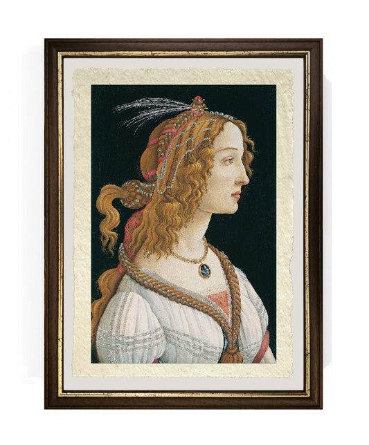 Ritratto di giovane donna - Sandro Botticelli su carta Amalfi