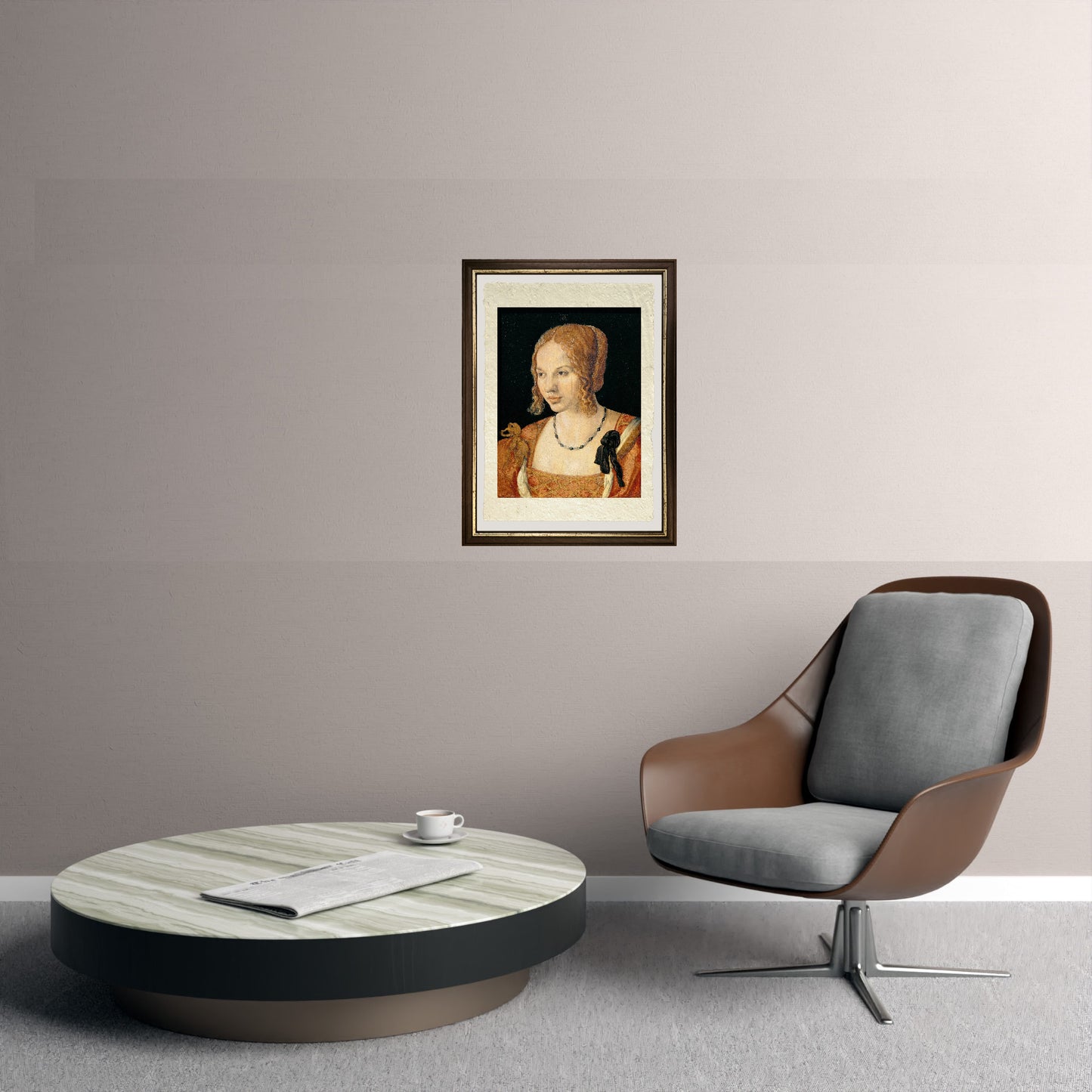 Ritratto di giovane veneziana - Albrecht Dürer su pregiata carta Amalfi