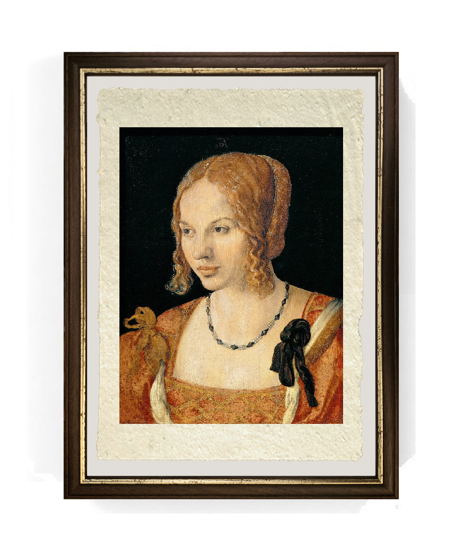 Ritratto di giovane veneziana - Albrecht Dürer su pregiata carta Amalfi