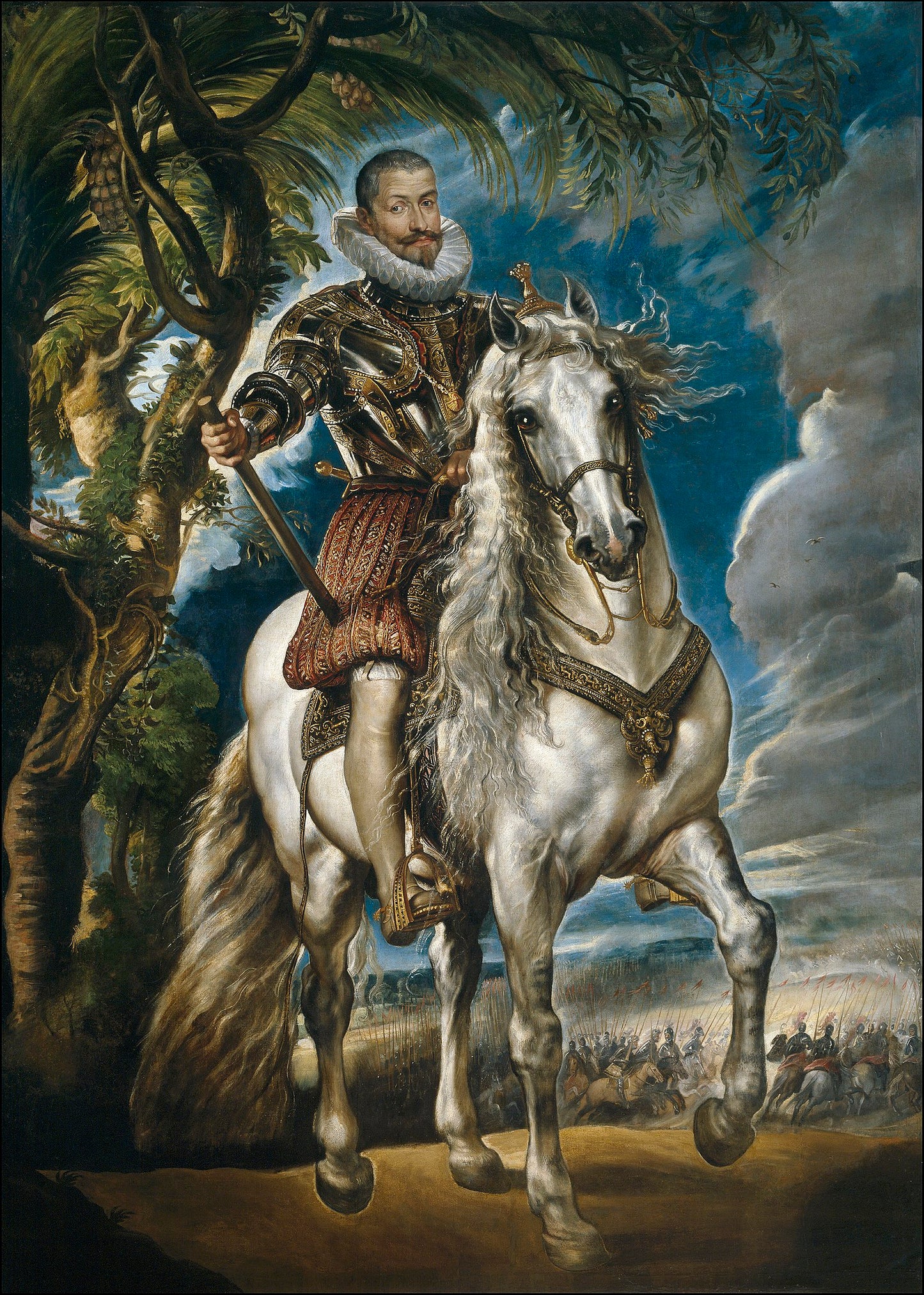 Ritratto equestre del duca di Lerma - Peter Paul Rubens su pregiata carta Amalfi