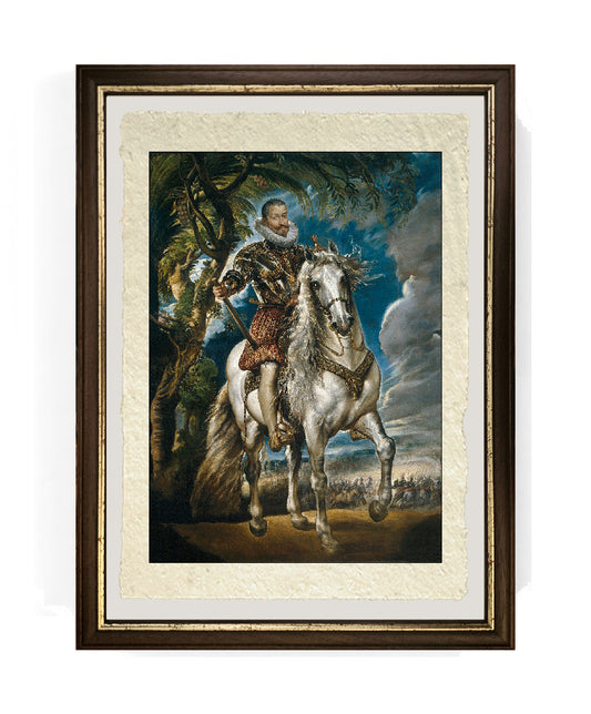 Ritratto equestre del duca di Lerma - Peter Paul Rubens su pregiata carta Amalfi