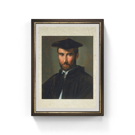 Ritratto di un uomo di Parmigianino su carta Amalfi