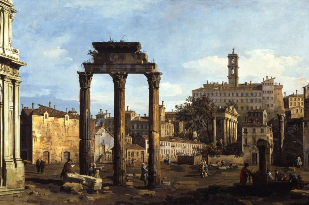Roma - Il Foro con il Tempio di Castore e Polluce - Bernardo Bellotto