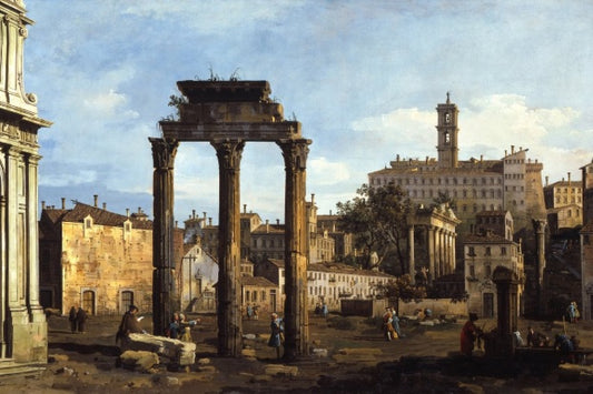 Roma - Il Foro con il Tempio di Castore e Polluce - Bernardo Bellotto
