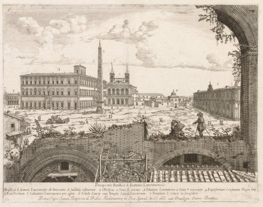 S. Giovanni in Laterano da Prospectus Locurum Urbis Romae Insignium, 1666 - Lievin Cruyl