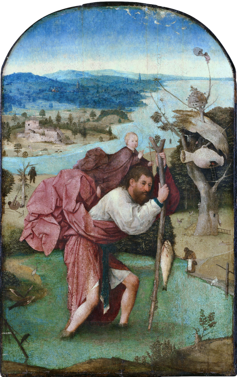 San Cristoforo di Hieronymus Bosch su pregiata carta Amalfi