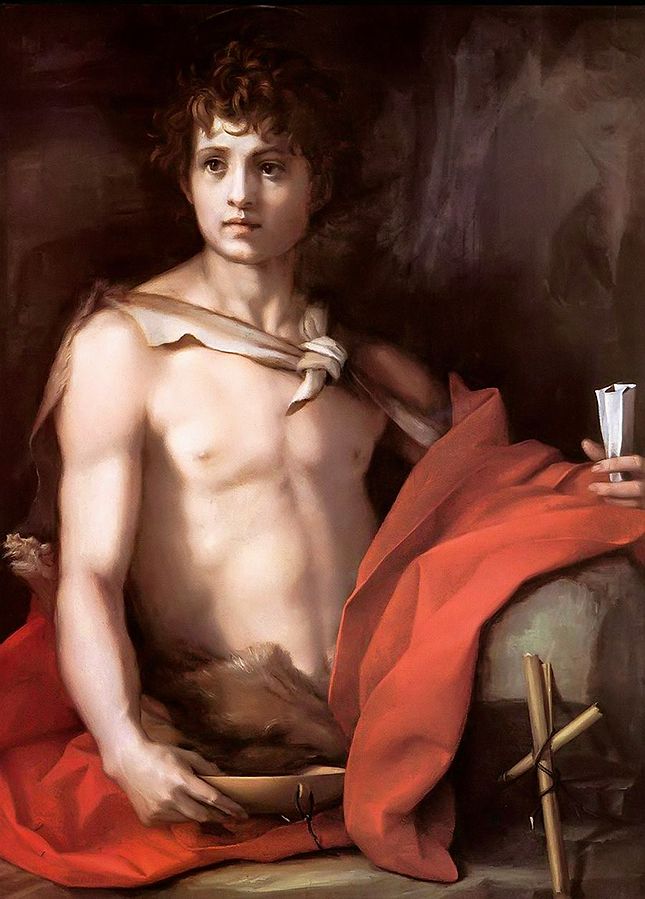 San Giovanni Battista - Andrea del Sarto su pregiata carta Amalfi