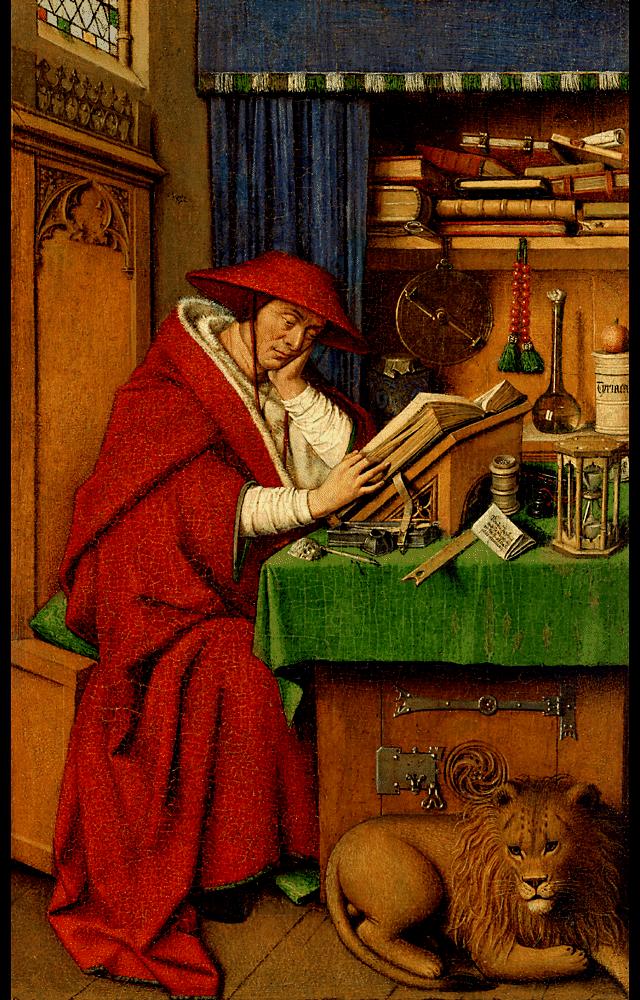 San Girolamo nello studio  - Jan van Eyck su pregiata carta Amalfi