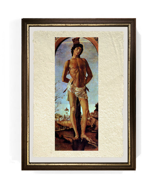 Il Martirio di San Sebastiano - Sandro Botticelli su carta Amalfi