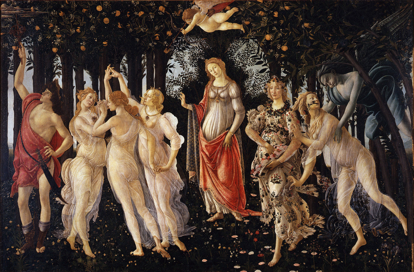 La primavera - Sandro Botticelli su carta Amalfi