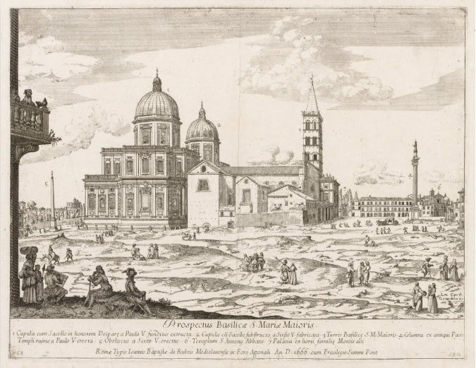 Santa Maria Maggiore da Prospectus Locurum Urbis Romae Insignium, 1666 - Lievin Cruyl