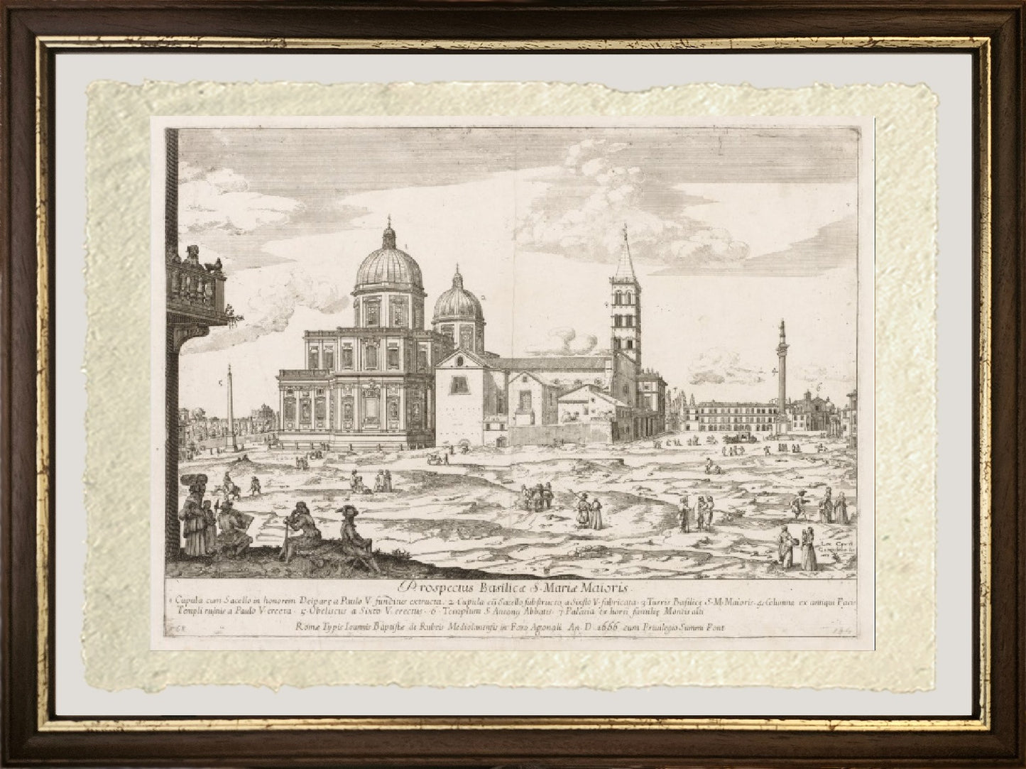 Santa Maria Maggiore da Prospectus Locurum Urbis Romae Insignium, 1666 - Lievin Cruyl