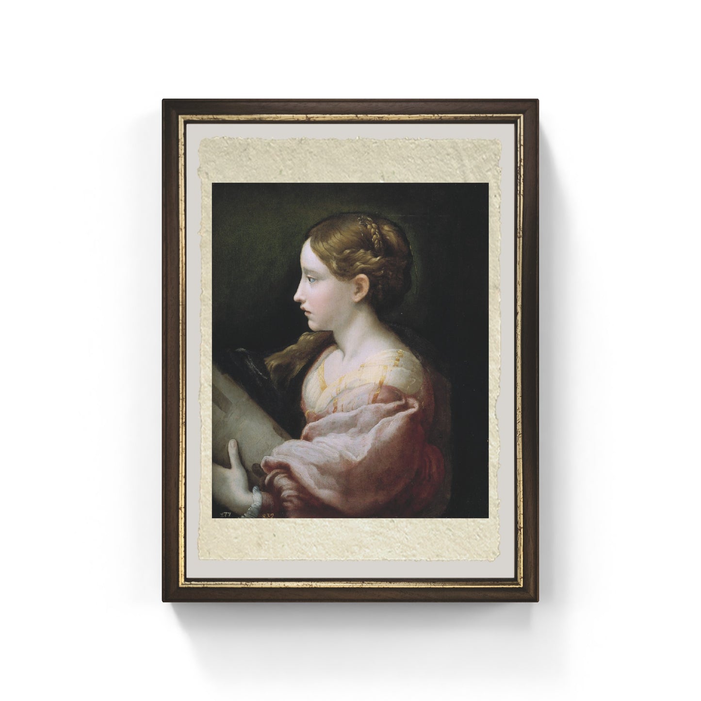Santa Barbara di Parmigianino su carta Amalfi