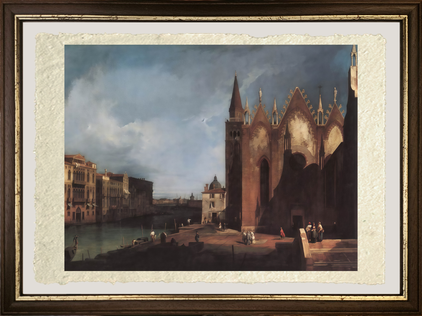 Dettaglio di Santa Maria della Carità di Giovanni Antonio Canal detto Canaletto su carta Amalfi