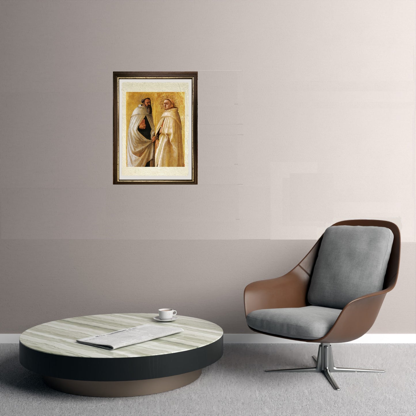 Santo carmelitano barbuto ed imberbe - Masaccio