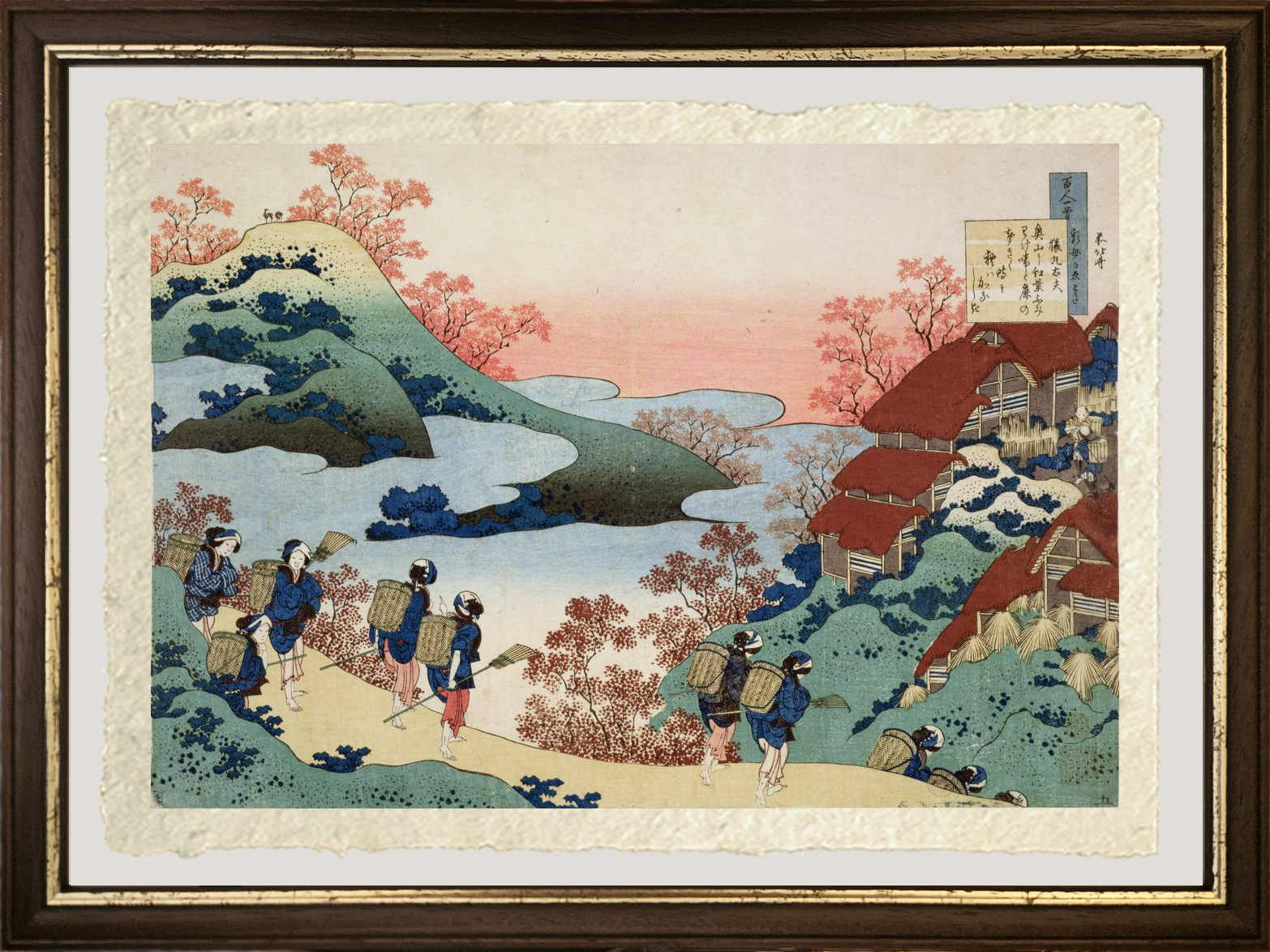 Dettaglio di Saramaru Dayu di Katsushika Hokusai su carta Amalfi