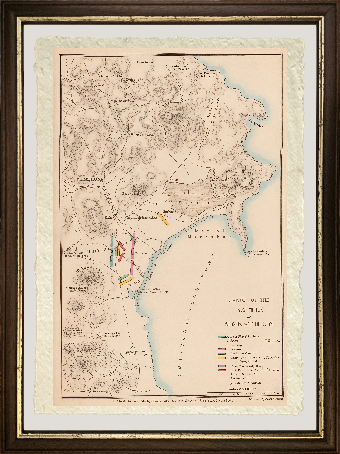 Sketch of the Battle of Marathon by Royal Geographical Society