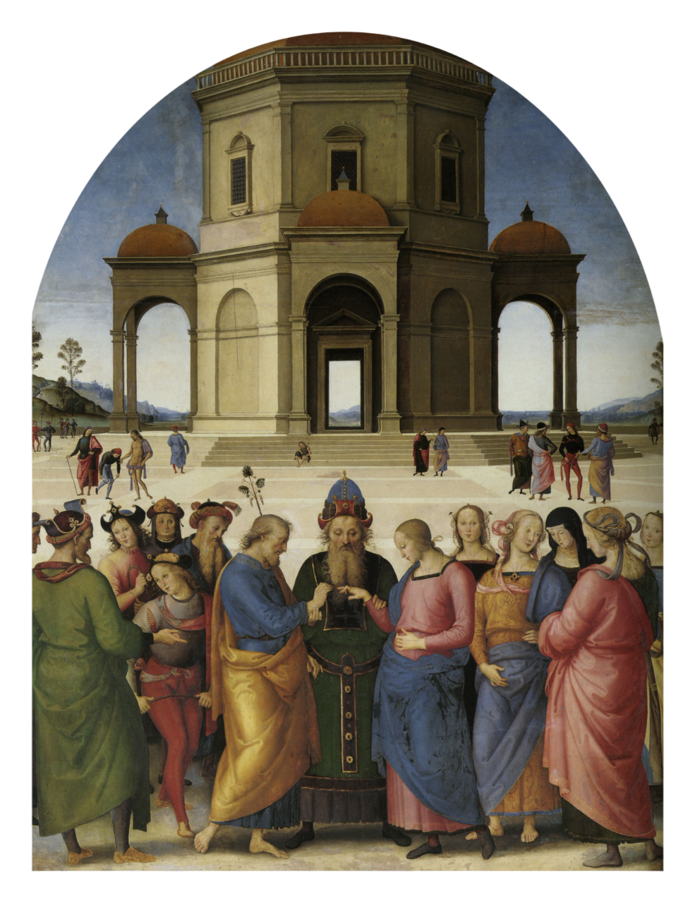 Sposalizio della Vergine - Perugino - Pietro Vannucci su pregiata carta Amalfi