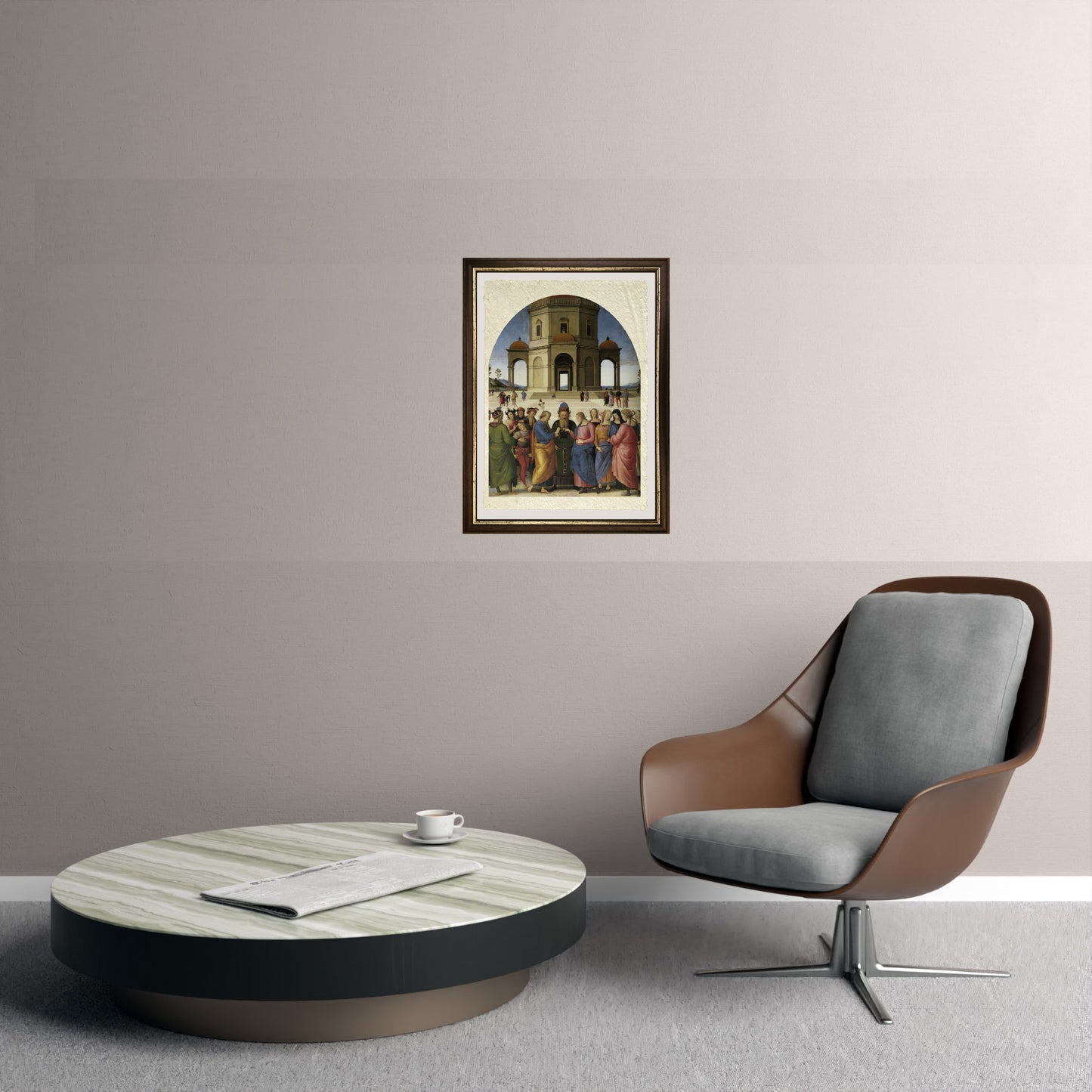 Sposalizio della Vergine - Perugino - Pietro Vannucci su pregiata carta Amalfi