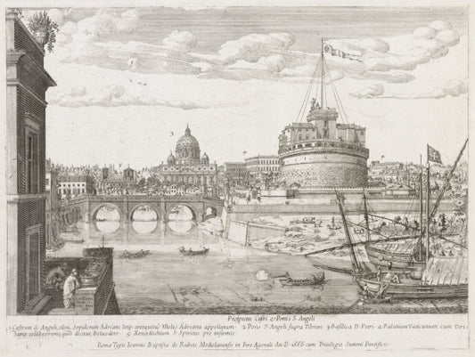 View of Rome with St. Peter's and Castel Sant' Angelo in the Distance, 1685 - Gaspare Vanvitelli - Gaspar van Wittel