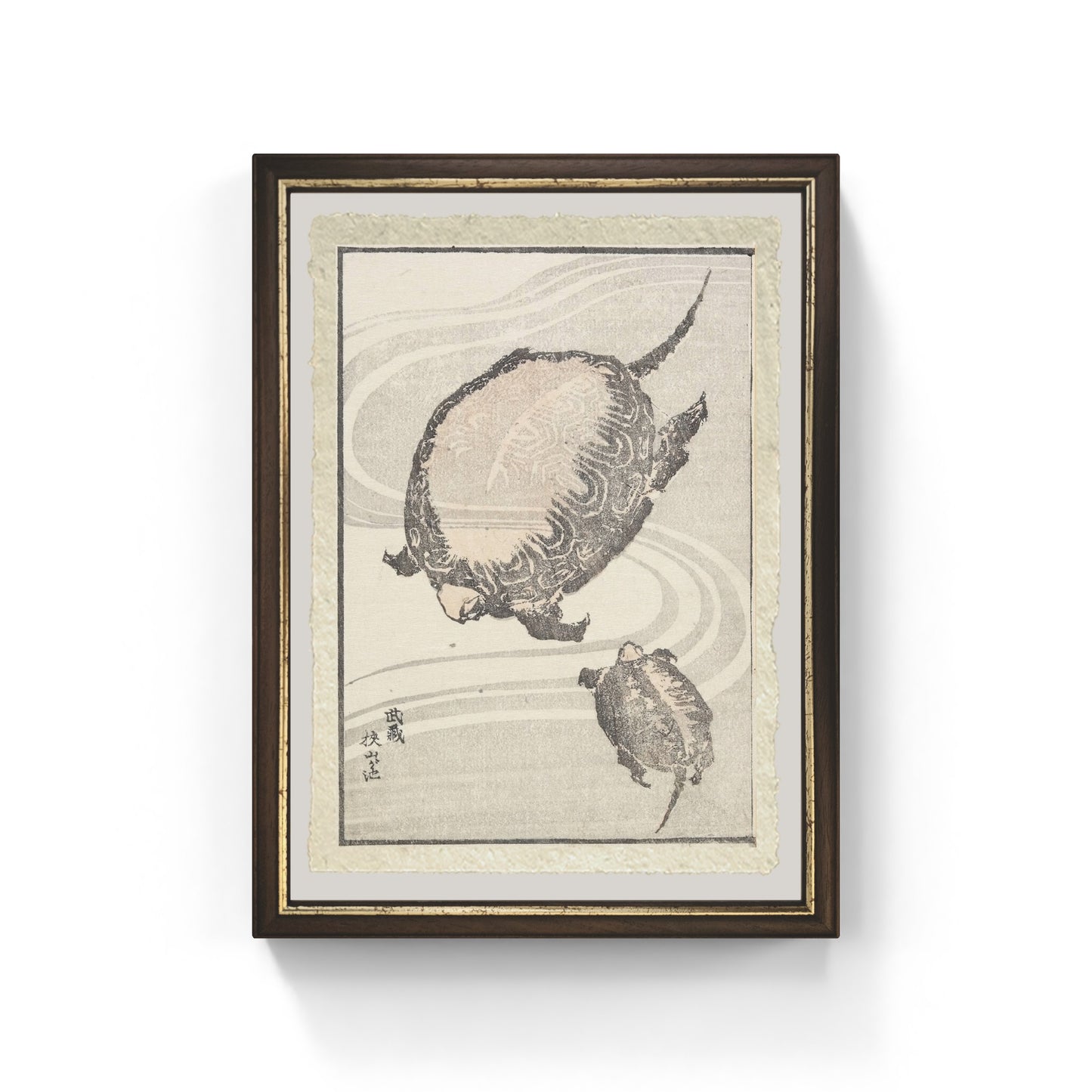 Riproduzione su carta Amalfi dello Stagno Sayama-ga-ike di Katsushika Hokusai