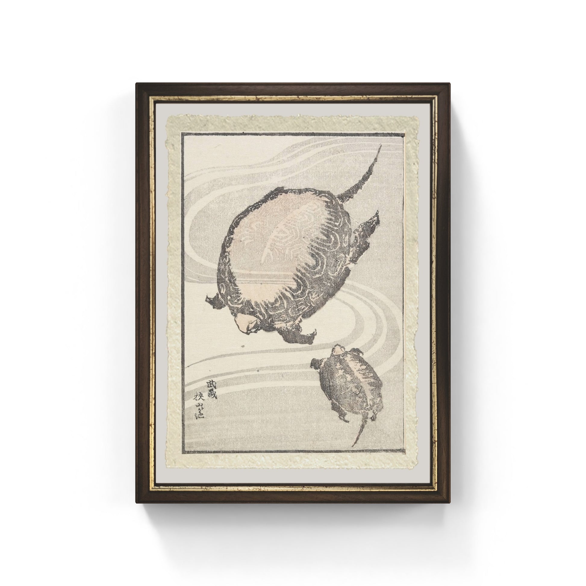 Riproduzione su carta Amalfi dello Stagno Sayama-ga-ike di Katsushika Hokusai