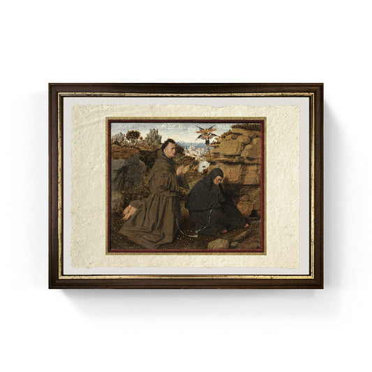 Le Stigmate di San Francesco - Jan van Eyck su pregiata carta Amalfi