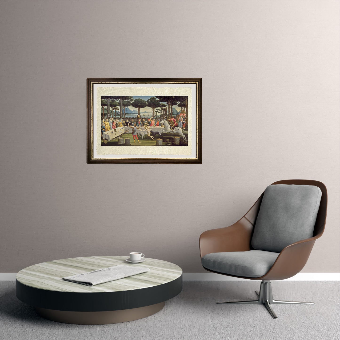 Il banchetto nel bosco - Sandro Botticelli su carta Amalfi