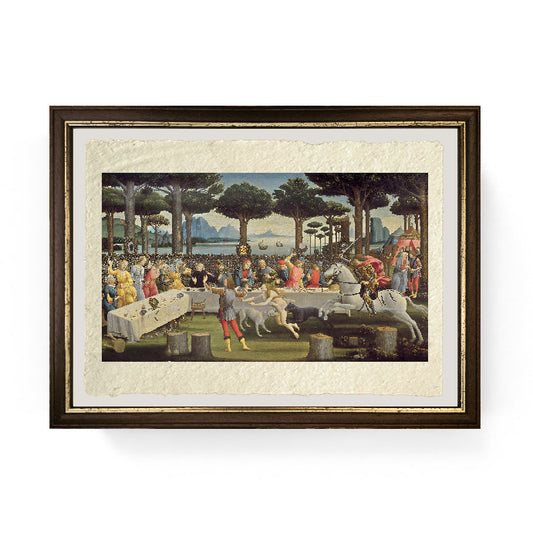 Il banchetto nel bosco - Sandro Botticelli su carta Amalfi