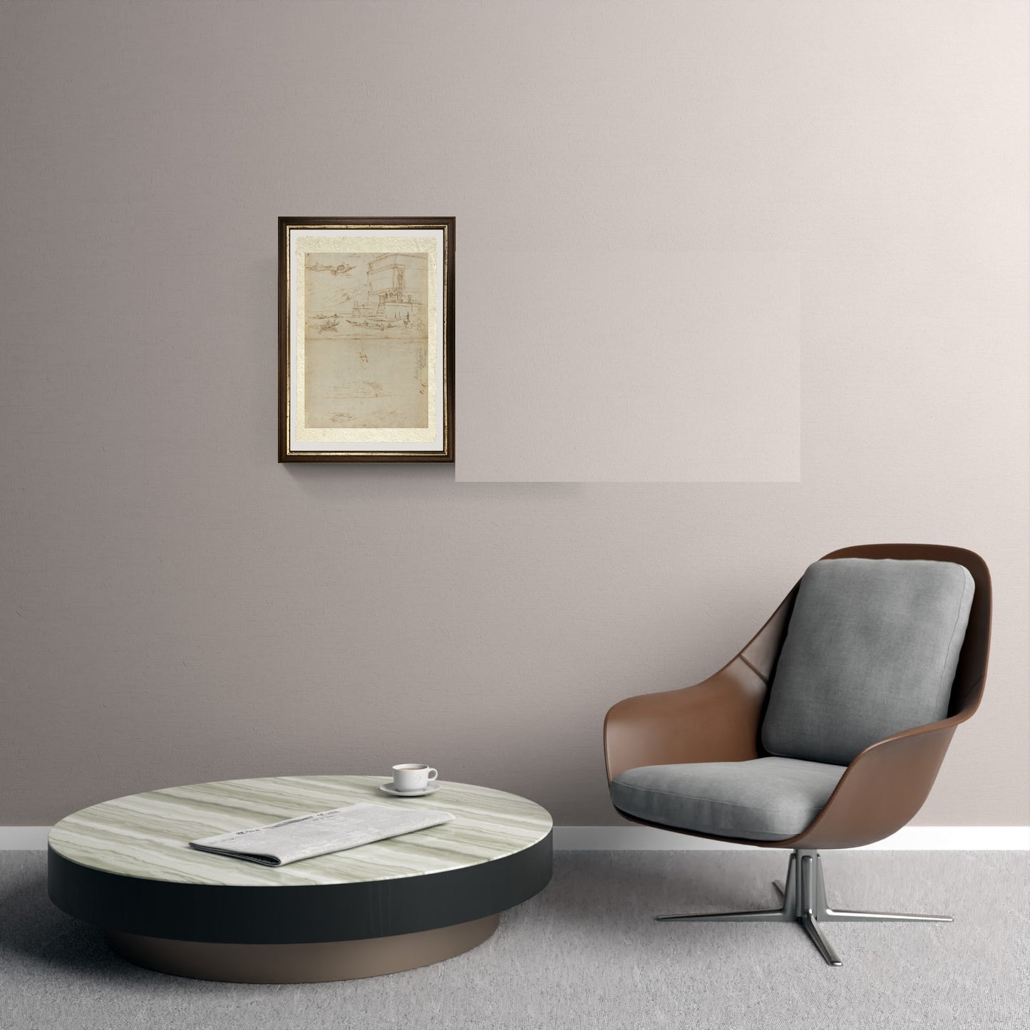 Studies of Lake Maggiore and the Entrance to a Palace - Gaspare Vanvitelli - Gaspar van Wittel