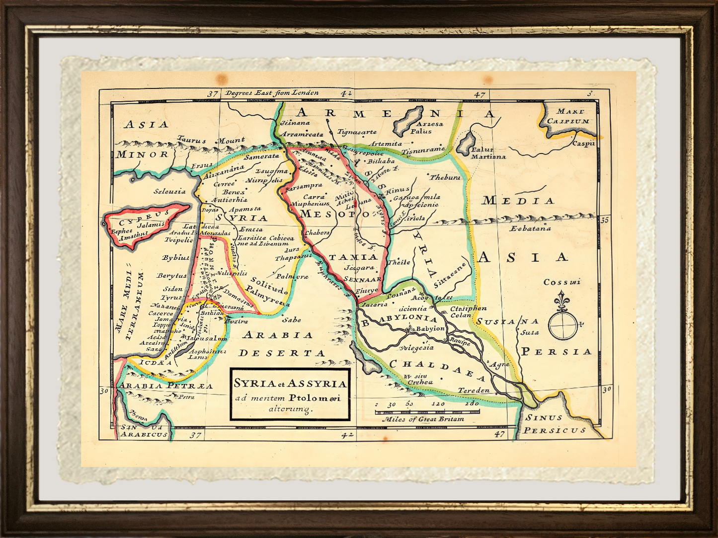 Syria et Assyria ad mentem Ptolomei aliorumq di Herman Moll